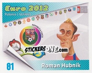Sticker Roman Hubnik - Caricaturas Euro 2012 n. 81 - Atlantico