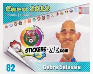 Cromo Gebre Selassie - Caricaturas Euro 2012 - Atlantico