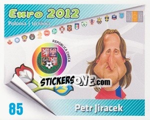Sticker Petr Jiracek - Caricaturas Euro 2012 - Atlantico