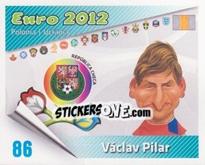 Sticker Václav Pilar - Caricaturas Euro 2012 - Atlantico