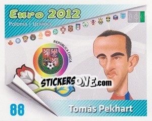 Cromo Tomás Pekhart - Caricaturas Euro 2012 - Atlantico