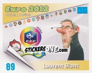 Sticker Laurent Blanc - Caricaturas Euro 2012 n. 89 - Atlantico