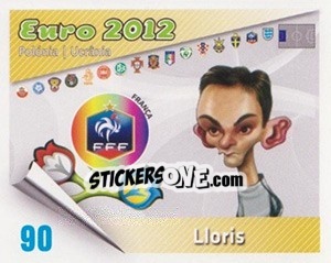 Sticker Lloris - Caricaturas Euro 2012 n. 90 - Atlantico
