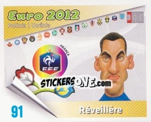 Cromo Réveillére - Caricaturas Euro 2012 n. 91 - Atlantico