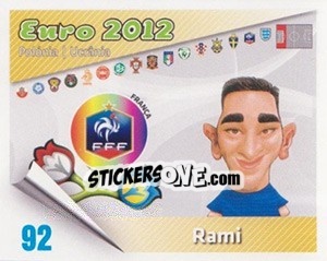Cromo Adil Rami - Caricaturas Euro 2012 - Atlantico