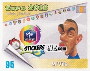 Cromo M'Vila - Caricaturas Euro 2012 - Atlantico