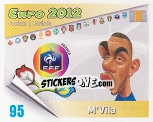 Cromo M'Vila - Caricaturas Euro 2012 n. 95 - Atlantico