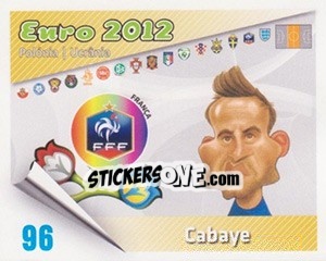 Sticker Cabaye - Caricaturas Euro 2012 - Atlantico