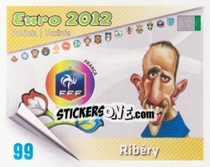 Sticker Ribéry - Caricaturas Euro 2012 - Atlantico