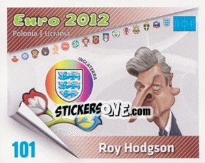 Cromo Roy Hodgson - Caricaturas Euro 2012 - Atlantico