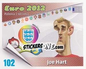 Sticker Joe Hart - Caricaturas Euro 2012 - Atlantico