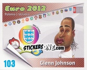 Sticker Glen Johnson - Caricaturas Euro 2012 - Atlantico