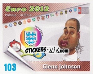 Sticker Glen Johnson - Caricaturas Euro 2012 n. 103 - Atlantico