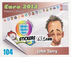 Sticker John Terry - Caricaturas Euro 2012 n. 104 - Atlantico