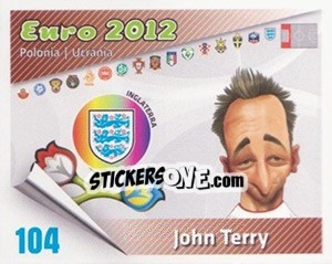 Sticker John Terry - Caricaturas Euro 2012 - Atlantico