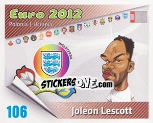 Sticker Joleon Lescott - Caricaturas Euro 2012 - Atlantico
