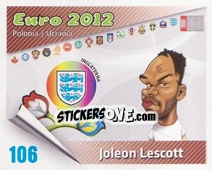 Sticker Joleon Lescott - Caricaturas Euro 2012 n. 106 - Atlantico