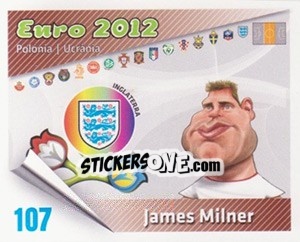 Sticker James Milner - Caricaturas Euro 2012 - Atlantico