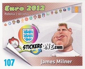 Sticker James Milner - Caricaturas Euro 2012 n. 107 - Atlantico