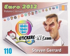 Sticker Steven Gerrard - Caricaturas Euro 2012 n. 110 - Atlantico
