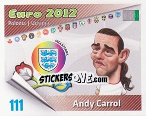 Sticker Andy Carroll - Caricaturas Euro 2012 n. 111 - Atlantico