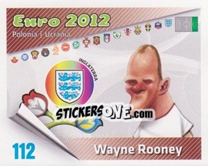 Sticker Wayne Rooney - Caricaturas Euro 2012 n. 112 - Atlantico