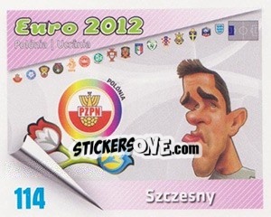 Sticker Szczesny - Caricaturas Euro 2012 - Atlantico