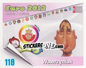 Sticker Wawrzyniak - Caricaturas Euro 2012 - Atlantico