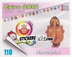 Sticker Wawrzyniak - Caricaturas Euro 2012 n. 118 - Atlantico