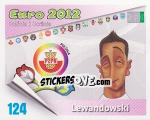 Sticker Lewandowski - Caricaturas Euro 2012 - Atlantico