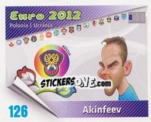 Sticker Akinfeev - Caricaturas Euro 2012 - Atlantico