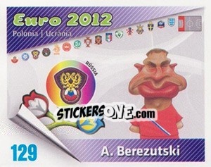 Cromo Aleksei Berezutski - Caricaturas Euro 2012 - Atlantico