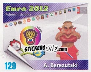 Sticker Aleksei Berezutski - Caricaturas Euro 2012 n. 129 - Atlantico