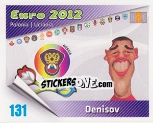 Sticker Denisov - Caricaturas Euro 2012 n. 131 - Atlantico