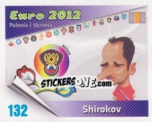 Sticker Shirokov - Caricaturas Euro 2012 n. 132 - Atlantico