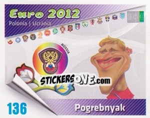 Sticker Pogrebnyak - Caricaturas Euro 2012 n. 136 - Atlantico
