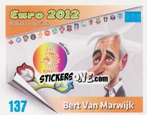 Sticker Bert Van Marwijk - Caricaturas Euro 2012 - Atlantico
