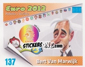 Sticker Bert Van Marwijk - Caricaturas Euro 2012 n. 137 - Atlantico