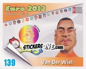 Sticker Gregory van der Wiel - Caricaturas Euro 2012 - Atlantico