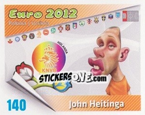 Cromo John Heitinga - Caricaturas Euro 2012 - Atlantico