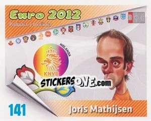 Sticker Joris Mathijsen - Caricaturas Euro 2012 - Atlantico