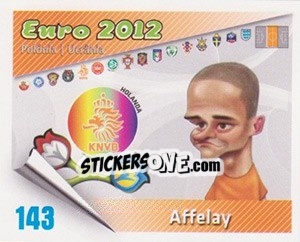 Cromo Afellay - Caricaturas Euro 2012 n. 143 - Atlantico