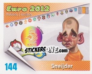 Sticker Sneijder - Caricaturas Euro 2012 - Atlantico