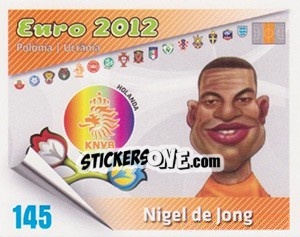 Sticker Nigel de Jong - Caricaturas Euro 2012 - Atlantico