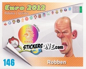 Sticker Robben - Caricaturas Euro 2012 n. 146 - Atlantico