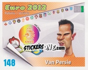 Sticker Robin van Persie - Caricaturas Euro 2012 n. 148 - Atlantico