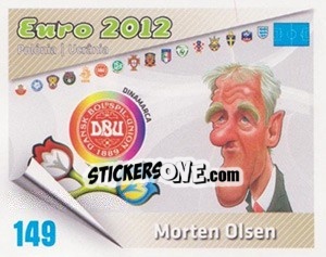 Cromo Morten Olsen - Caricaturas Euro 2012 - Atlantico