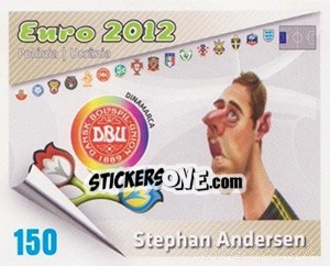 Cromo Stephan Andersen - Caricaturas Euro 2012 n. 150 - Atlantico