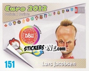 Sticker Lars Jacobsen - Caricaturas Euro 2012 - Atlantico