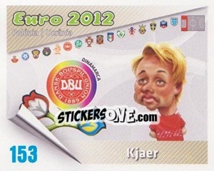 Sticker Kjaer - Caricaturas Euro 2012 - Atlantico